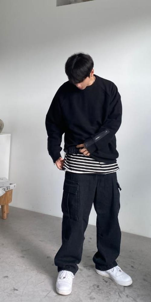 EARN - Korean Children Fashion - #Kfashion4kids - String Reversible Raglan Sweatshirt - 2