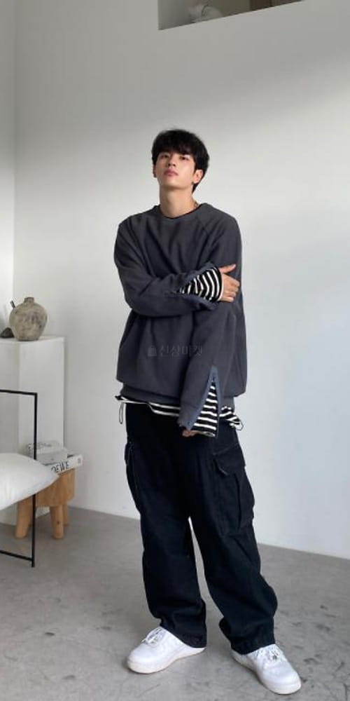 EARN - Korean Children Fashion - #Kfashion4kids - String Reversible Raglan Sweatshirt - 3