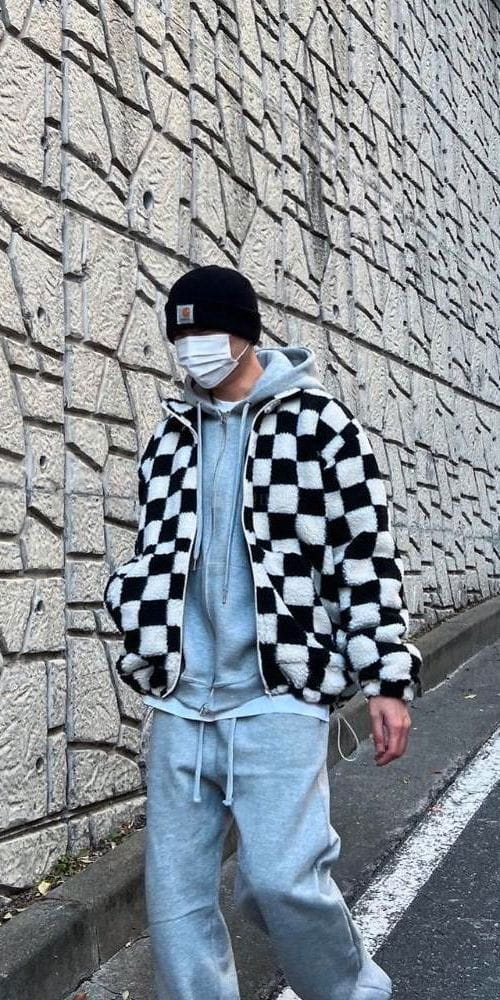 EARN - Korean Children Fashion - #Kfashion4kids - Checker Board Fleece Jumper - 10
