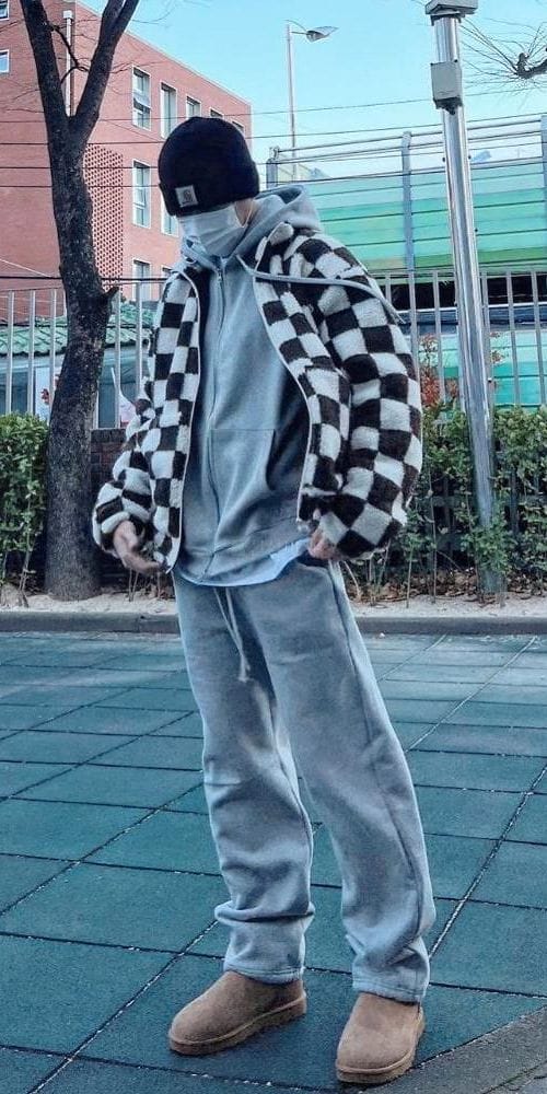 EARN - Korean Children Fashion - #Kfashion4kids - Checker Board Fleece Jumper - 12