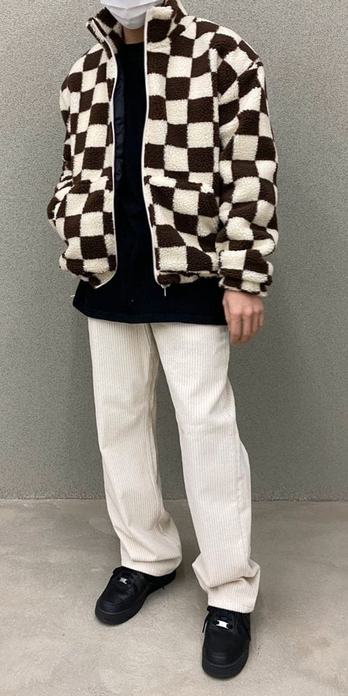EARN - Korean Children Fashion - #Kfashion4kids - Checker Board Fleece Jumper - 3