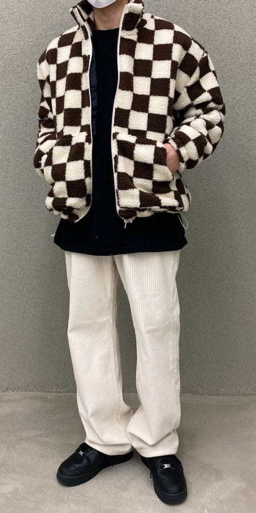 EARN - Korean Children Fashion - #Kfashion4kids - Checker Board Fleece Jumper - 4