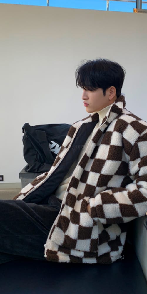 EARN - Korean Children Fashion - #Kfashion4kids - Checker Board Fleece Jumper - 7
