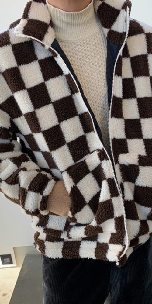 EARN - Korean Children Fashion - #Kfashion4kids - Checker Board Fleece Jumper - 8