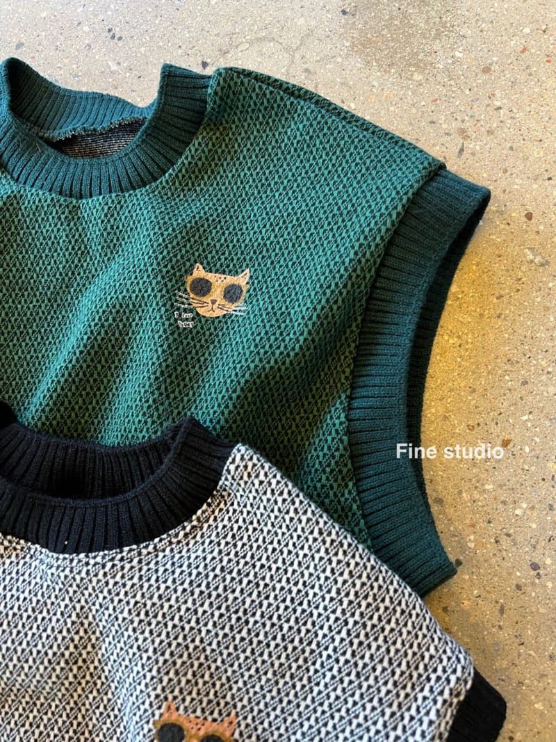 FINE STUDIO - Korean Children Fashion - #Kfashion4kids - Cats Vest - 2
