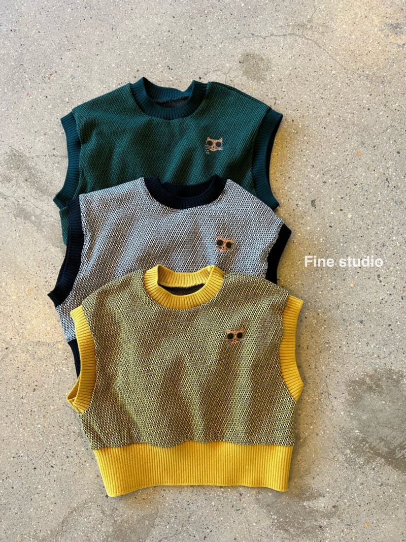 FINE STUDIO - Korean Children Fashion - #Kfashion4kids - Cats Vest - 4