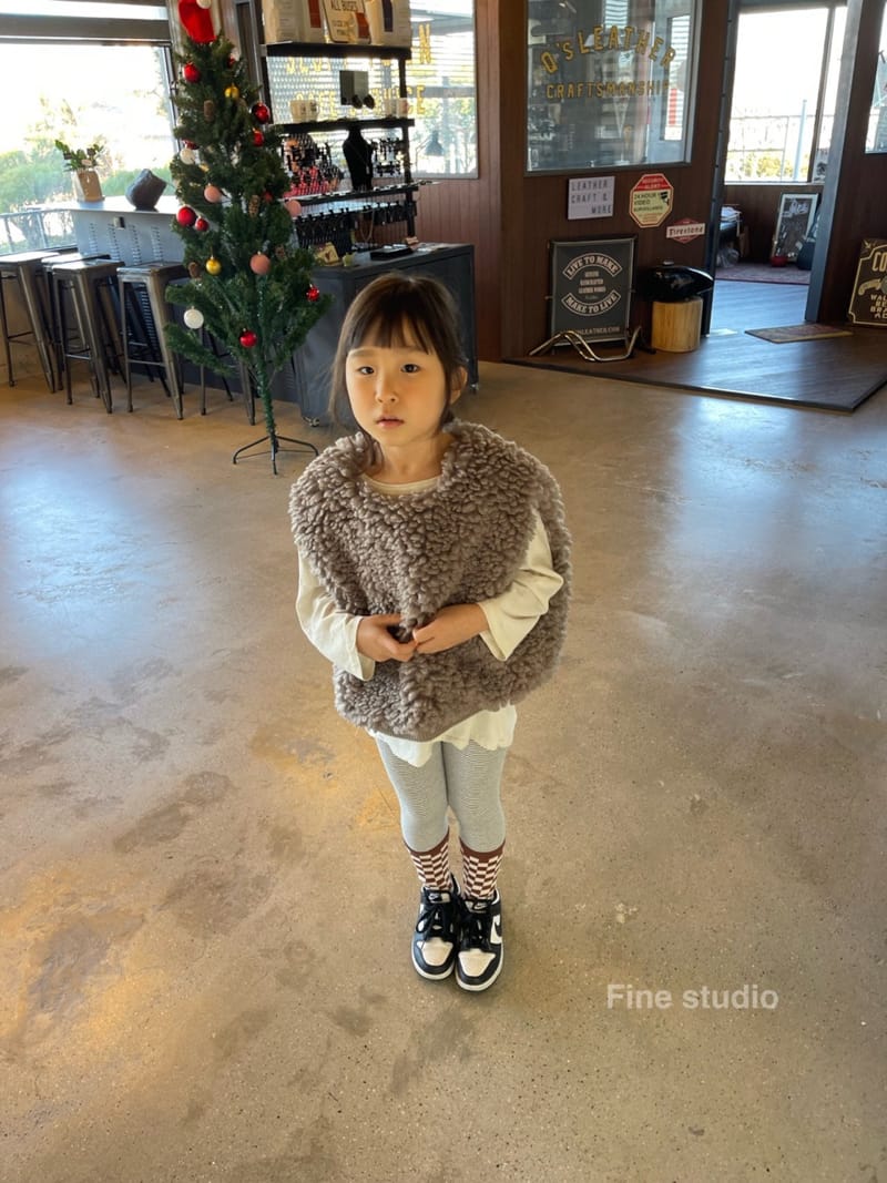 FINE STUDIO - Korean Children Fashion - #Kfashion4kids - Fleece Vest - 10