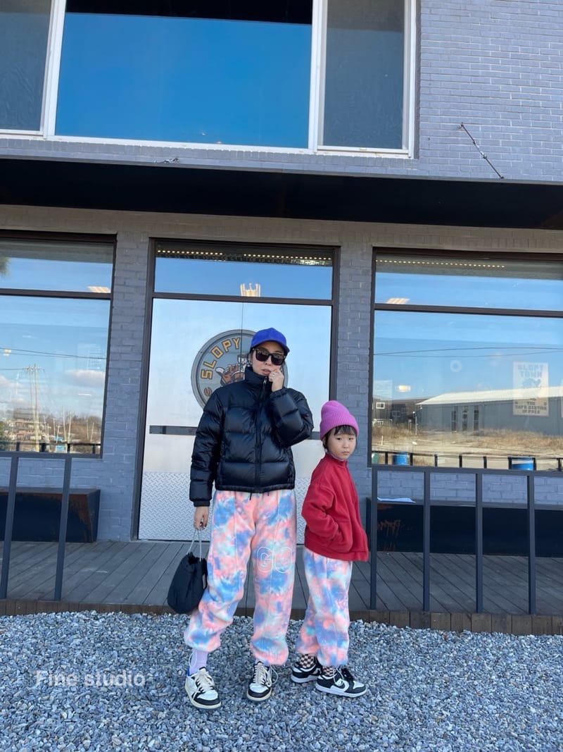 FINE STUDIO - Korean Children Fashion - #Kfashion4kids - Fleece Water Paint Pants - 10