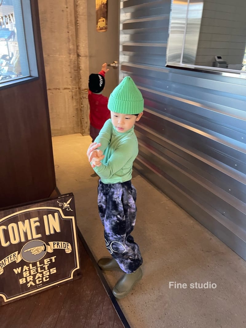 FINE STUDIO - Korean Children Fashion - #Kfashion4kids - Fleece Water Paint Pants - 12