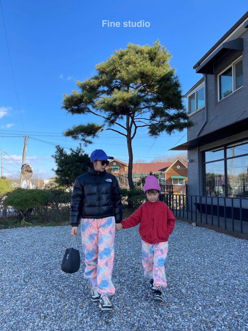 FINE STUDIO - Korean Children Fashion - #Kfashion4kids - Fleece Water Paint Pants - 7