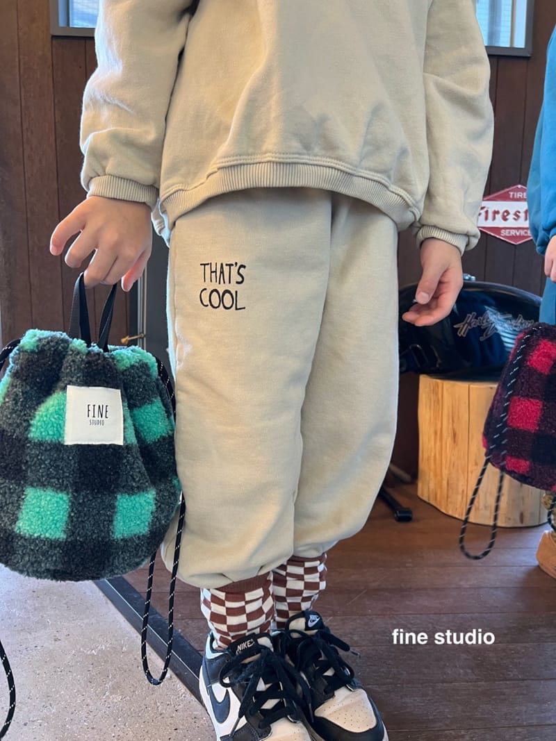 FINE STUDIO - Korean Children Fashion - #Kfashion4kids - Check Fluffy Bag