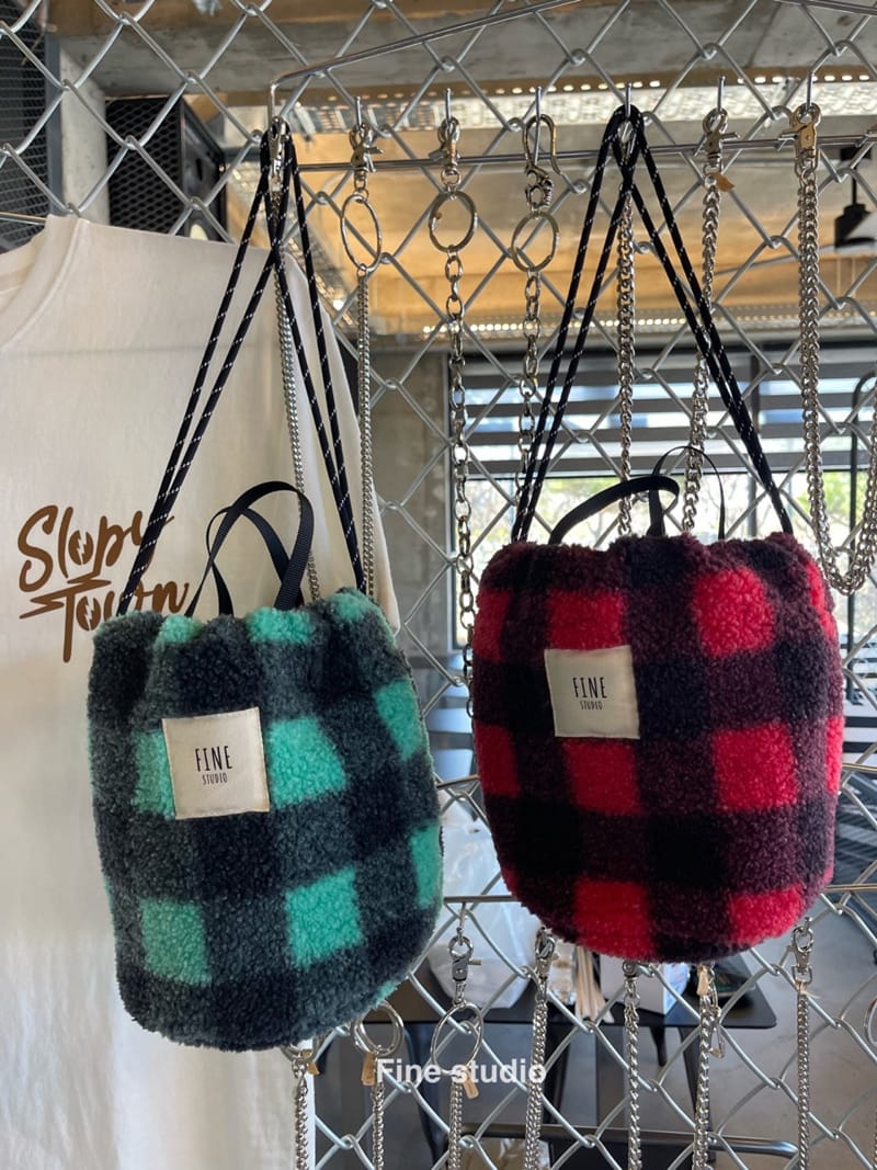 FINE STUDIO - Korean Children Fashion - #Kfashion4kids - Check Fluffy Bag - 10