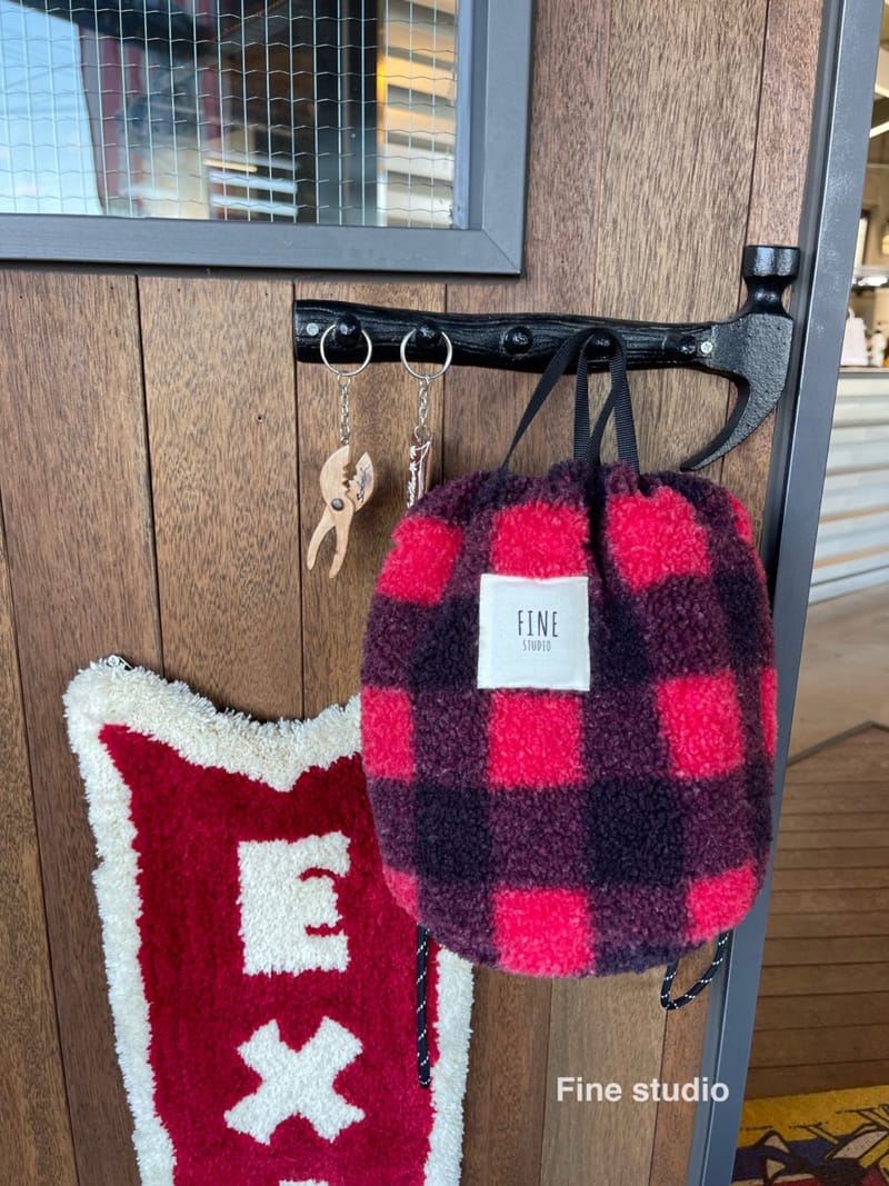 FINE STUDIO - Korean Children Fashion - #Kfashion4kids - Check Fluffy Bag - 8