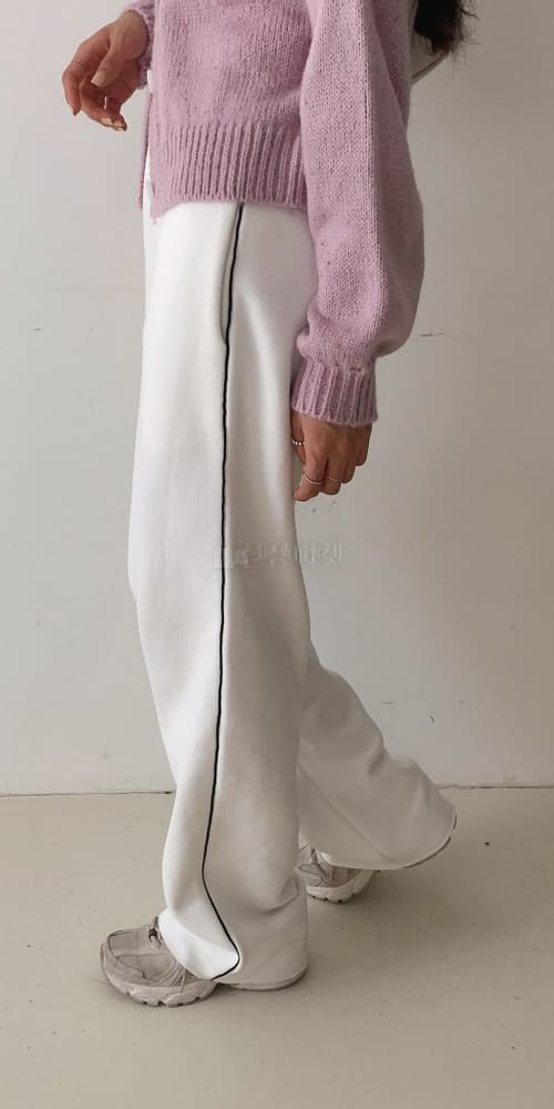 FLAMINGO - Korean Children Fashion - #Kfashion4kids - Fleece Wide Pants - 7
