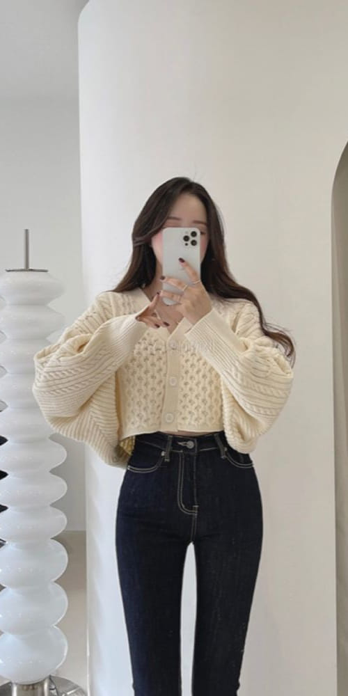 FLAMINGO - Korean Children Fashion - #Kfashion4kids - Sand Crop Cardigan - 2