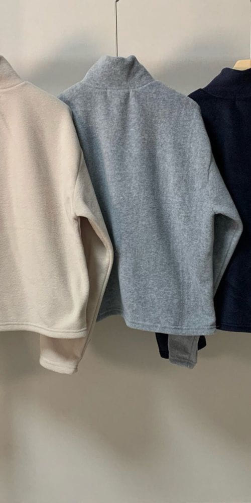 FORME - Korean Children Fashion - #Kfashion4kids - Creamy Half Zip-up - 4