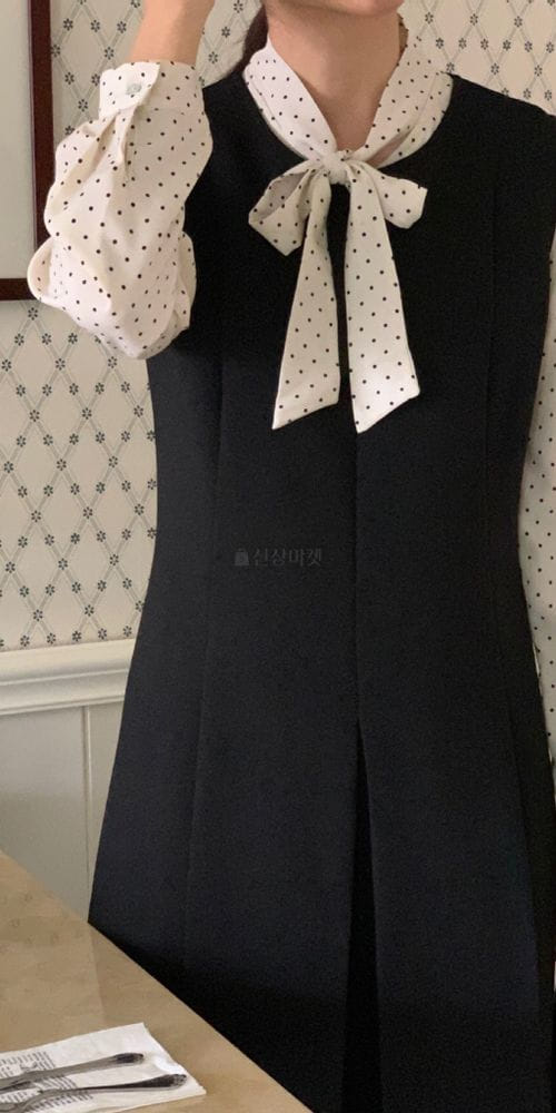 FORME - Korean Children Fashion - #Kfashion4kids - Ribbon Dot Blouse - 2