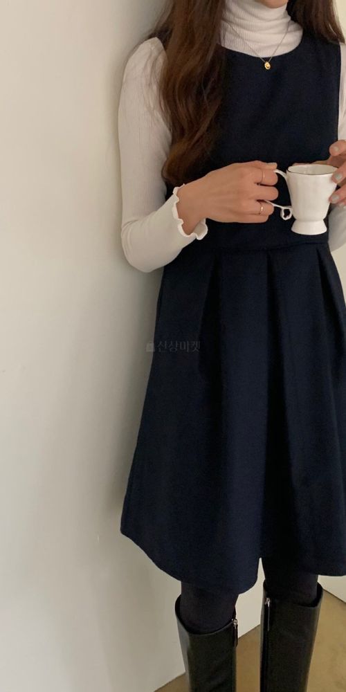 FORME - Korean Children Fashion - #Kfashion4kids - Wool Wrinkle One-piece
