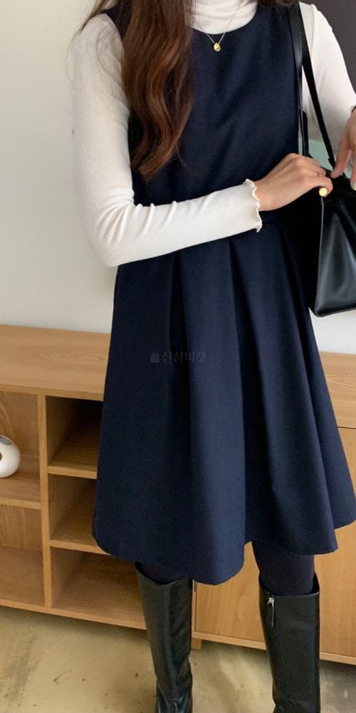 FORME - Korean Children Fashion - #Kfashion4kids - Wool Wrinkle One-piece - 2