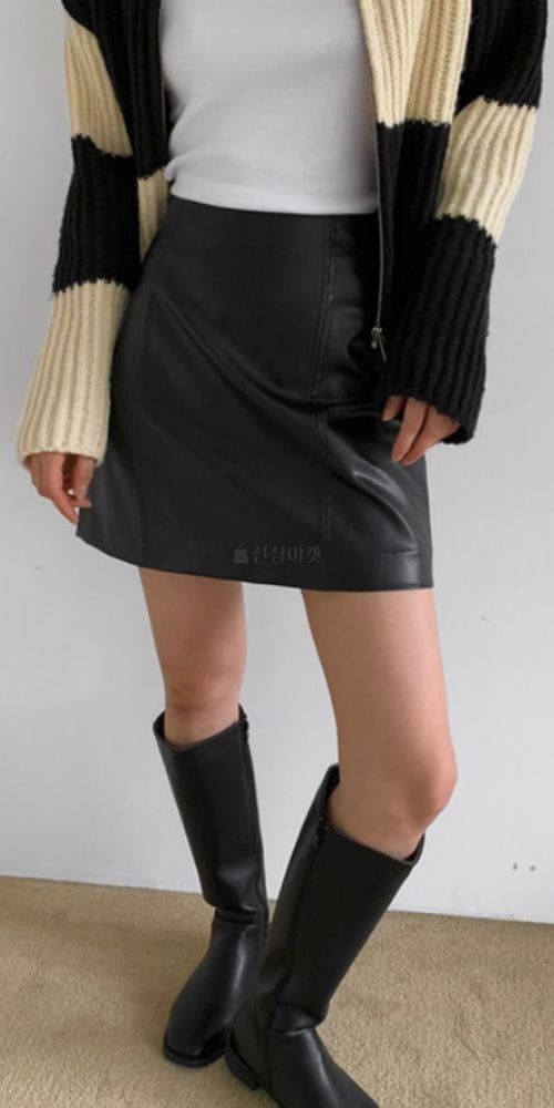 FORME - Korean Children Fashion - #Kfashion4kids - Leather Mini Skirt