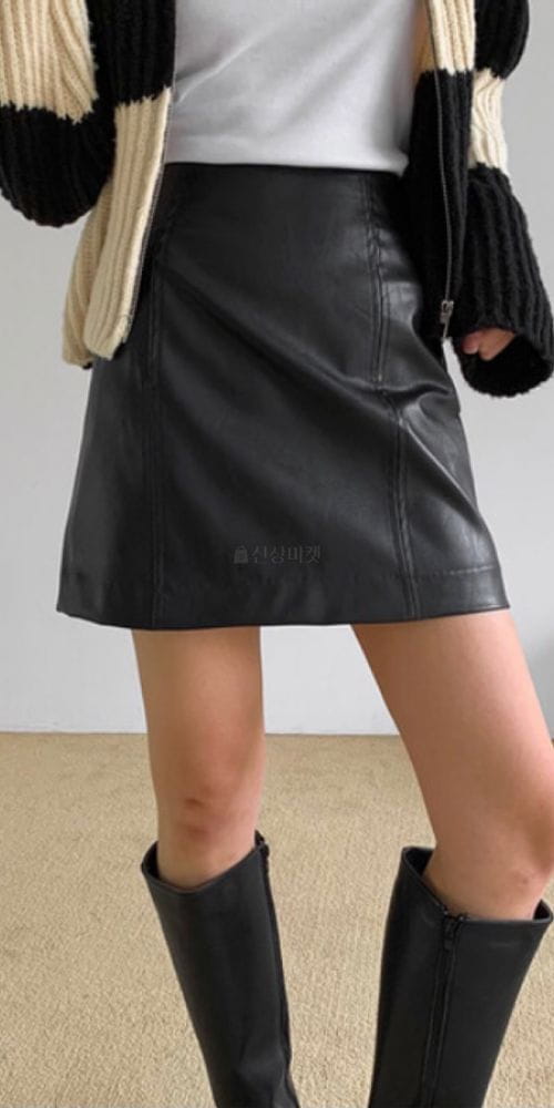 FORME - Korean Children Fashion - #Kfashion4kids - Leather Mini Skirt - 2
