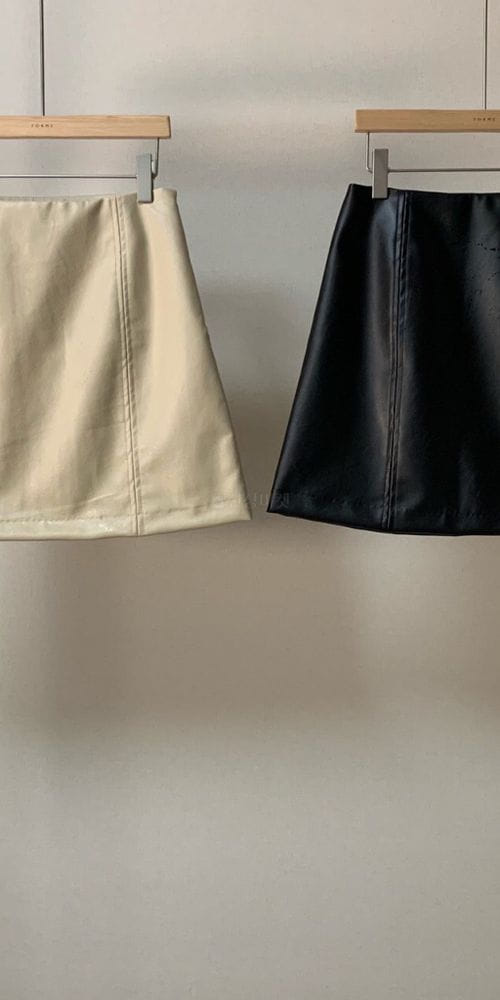 FORME - Korean Children Fashion - #Kfashion4kids - Leather Mini Skirt - 3