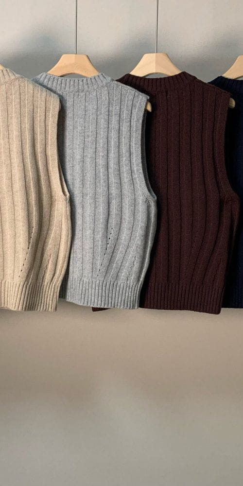FORME - Korean Children Fashion - #Kfashion4kids - Rib Knit Vest - 4