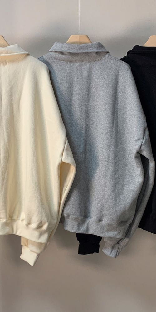 FORME - Korean Children Fashion - #Kfashion4kids - Half Zip-up Sweatshirt - 4