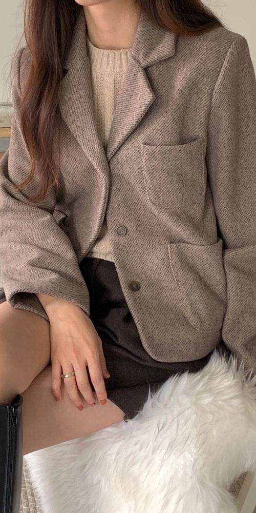 FORME - Korean Children Fashion - #Kfashion4kids - Diagonal Line Jacket