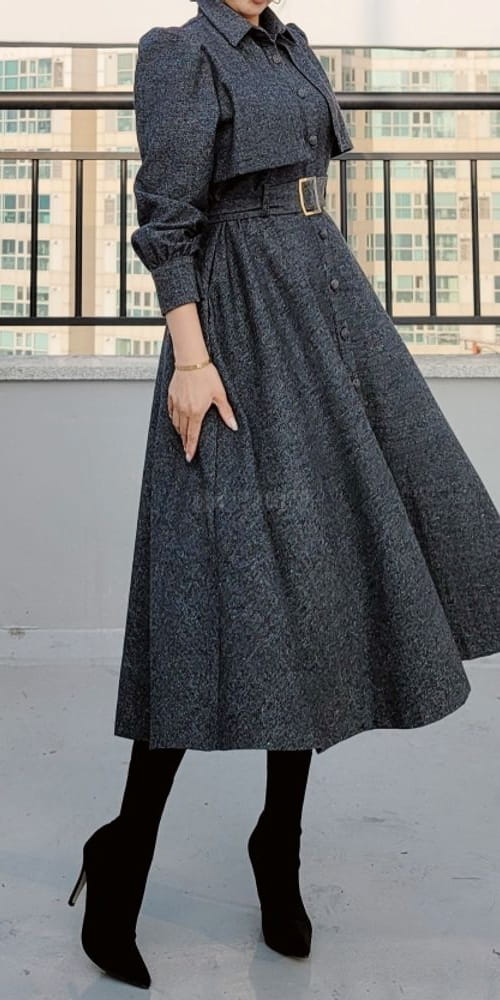 GRATIA - Korean Children Fashion - #Kfashion4kids - With Coat Long One-piece