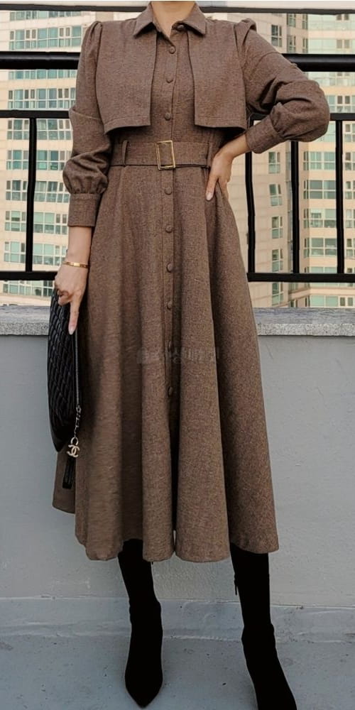 GRATIA - Korean Children Fashion - #Kfashion4kids - With Coat Long One-piece - 3