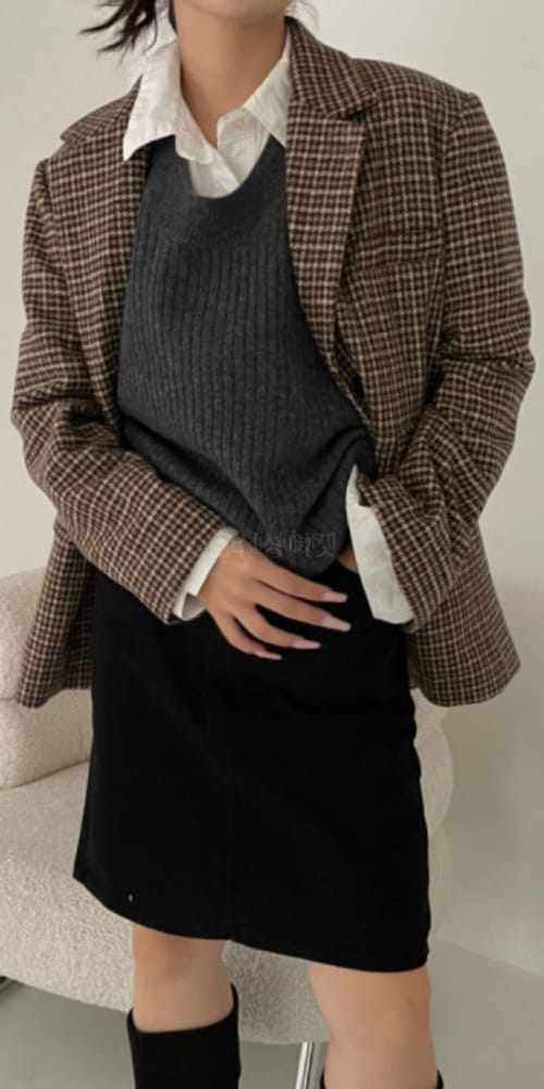 GREYMAIN - Korean Children Fashion - #Kfashion4kids - Point Check Jacket