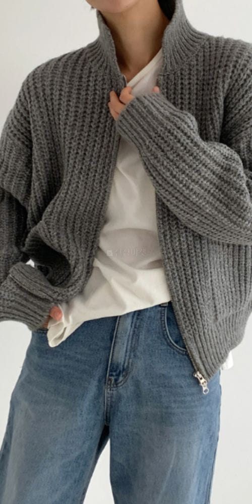 GROVE - Korean Children Fashion - #Kfashion4kids - Zip-up Cardigan