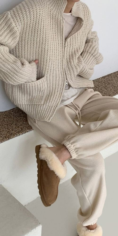 GROVE - Korean Children Fashion - #Kfashion4kids - Zip-up Knit Tee