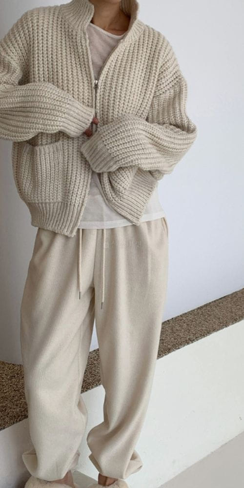 GROVE - Korean Children Fashion - #Kfashion4kids - Zip-up Knit Tee - 2