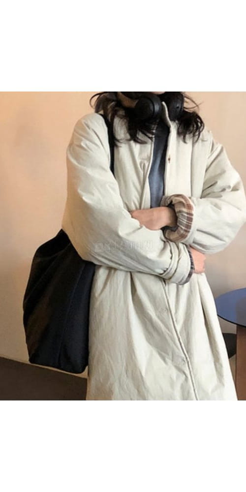 H HOUR - Korean Children Fashion - #Kfashion4kids - Check Padding Trench Coat