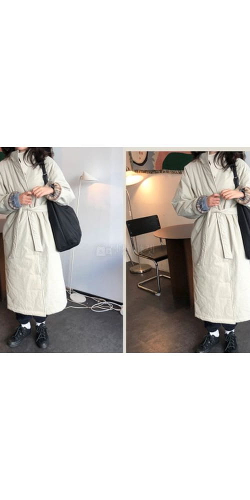 H HOUR - Korean Children Fashion - #Kfashion4kids - Check Padding Trench Coat - 3