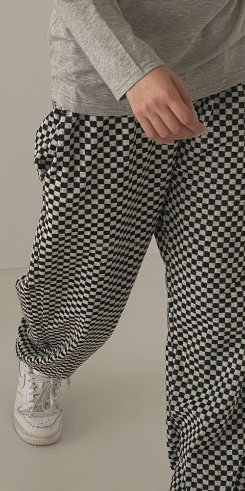 H HOUR - Korean Children Fashion - #Kfashion4kids - Bans Checker Board Pants - 3