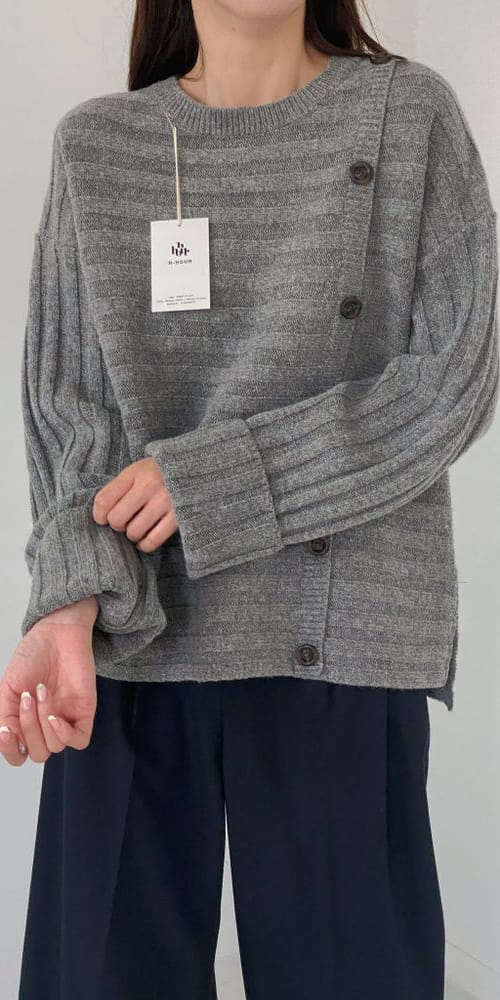 H HOUR - Korean Children Fashion - #Kfashion4kids - Button Knit - 2