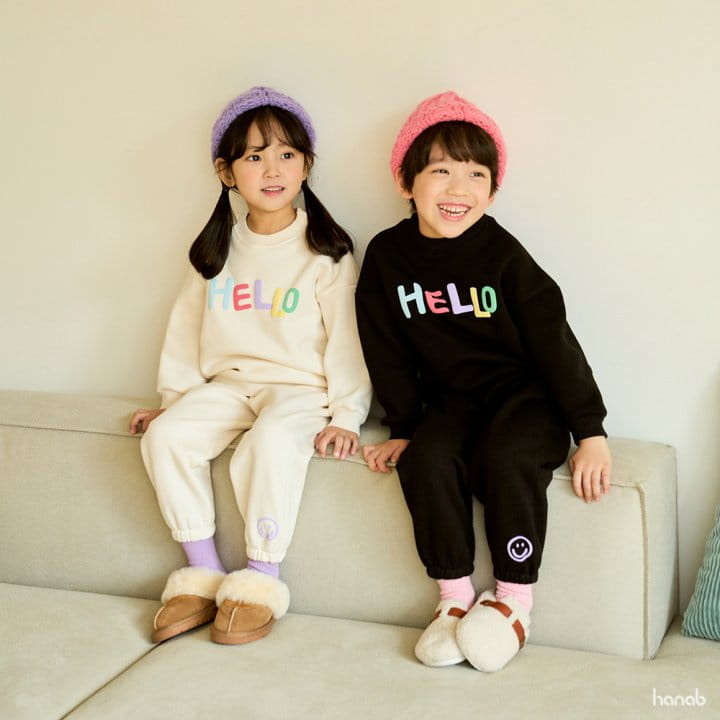 HANAB - Korean Children Fashion - #Kfashion4kids - Hello Top Bottom Set