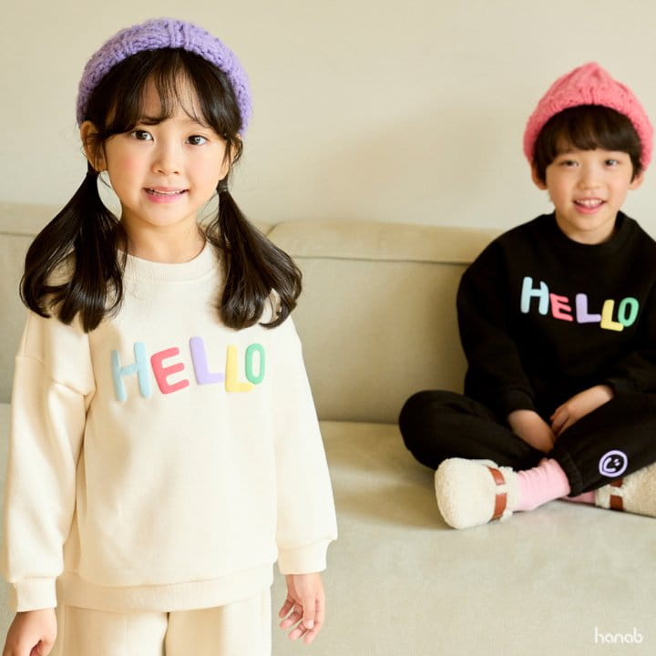 HANAB - Korean Children Fashion - #Kfashion4kids - Hello Top Bottom Set - 2