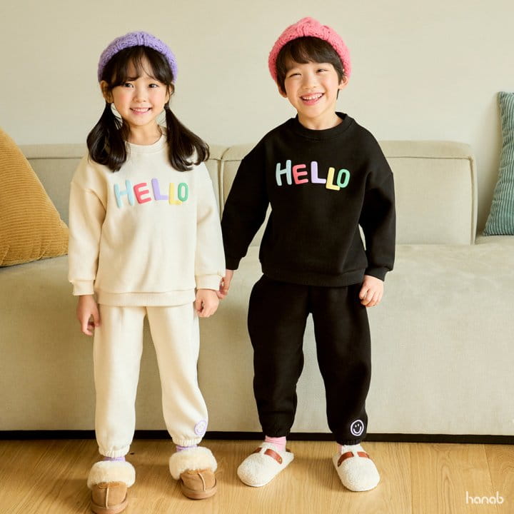 HANAB - Korean Children Fashion - #Kfashion4kids - Hello Top Bottom Set - 3