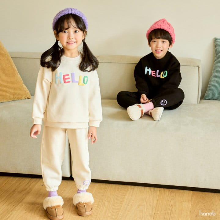 HANAB - Korean Children Fashion - #Kfashion4kids - Hello Top Bottom Set - 4