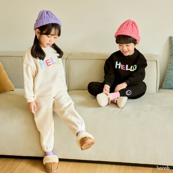 HANAB - Korean Children Fashion - #Kfashion4kids - Hello Top Bottom Set - 5