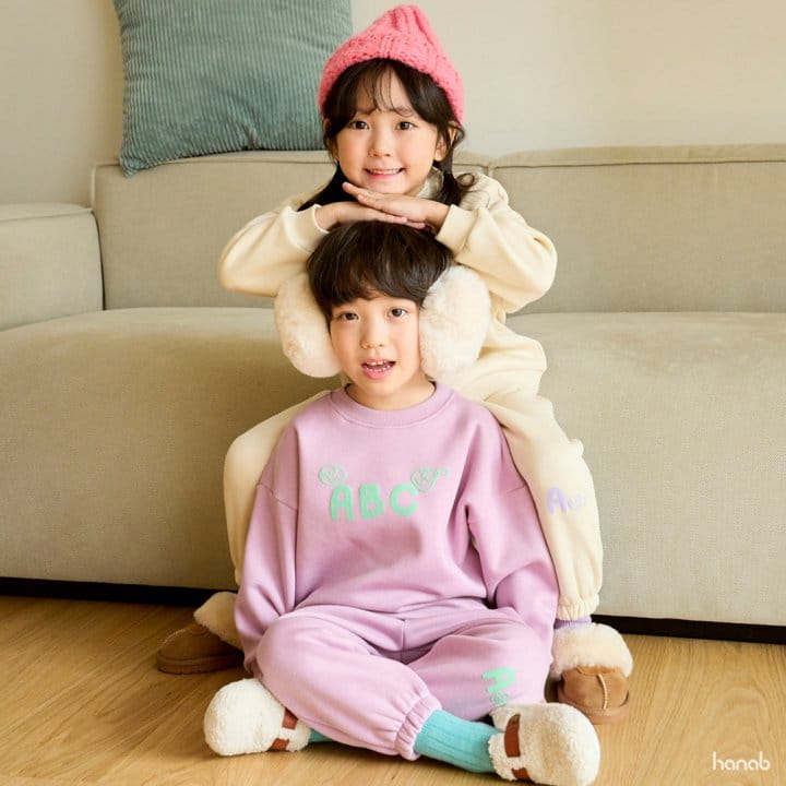 HANAB - Korean Children Fashion - #Kfashion4kids - ABC Top Bottom Set - 3