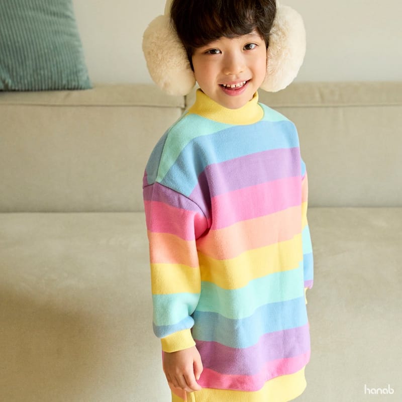 HANAB - Korean Children Fashion - #Kfashion4kids - Rainbow Long Tee - 11