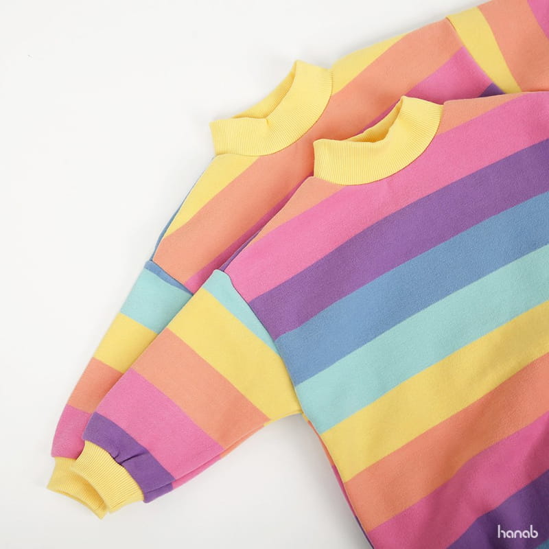 HANAB - Korean Children Fashion - #Kfashion4kids - Rainbow Long Tee - 3