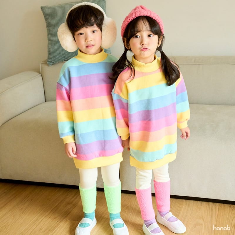 HANAB - Korean Children Fashion - #Kfashion4kids - Rainbow Long Tee - 5