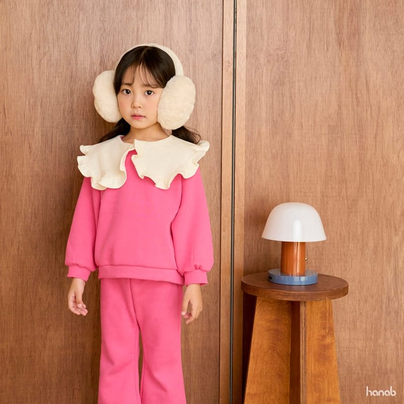 HANAB - Korean Children Fashion - #Kfashion4kids - Frill Collar Top Bottom Set