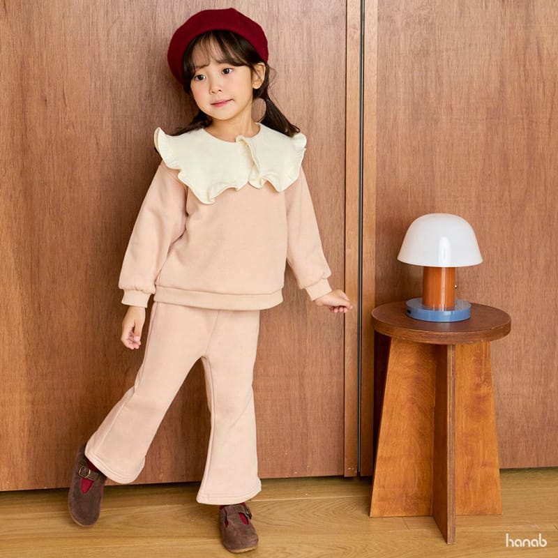HANAB - Korean Children Fashion - #Kfashion4kids - Frill Collar Top Bottom Set - 2